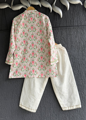 Multicolor Silk Kurta & Pajama Set