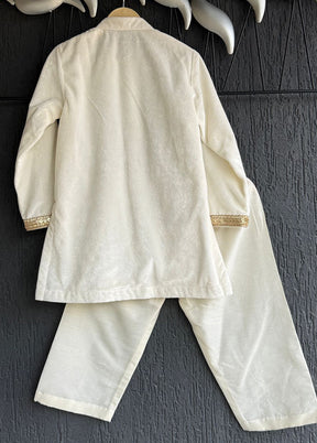 Cream Silk Kurta & Pajama Set