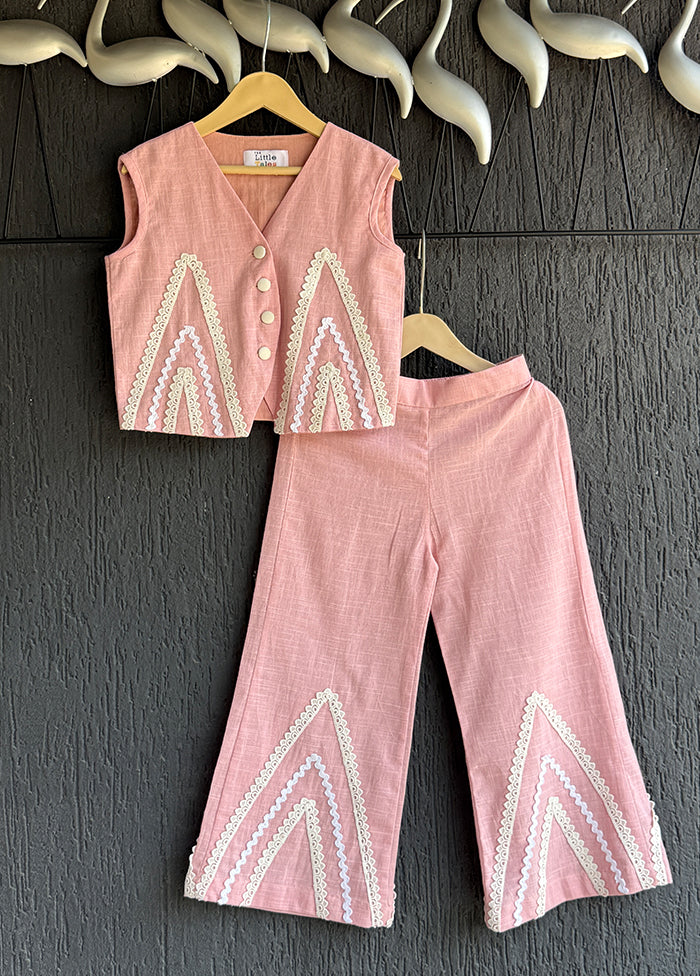 2 Pc Pink Silk  Cord set