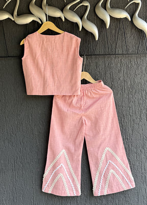 2 Pc Pink Silk  Cord set
