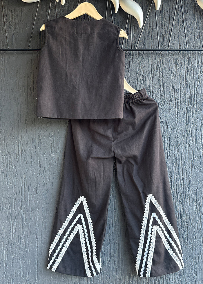 2 Pc Black Silk  Cord set