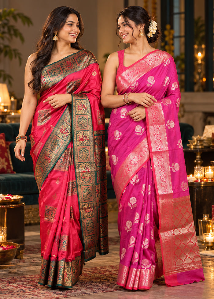 Tohfa Duo – Pink Baluchari & Pink Cotton Sarees