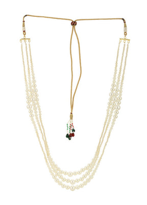 Estelle Three Line Pearl Necklace - Indian Silk House Agencies