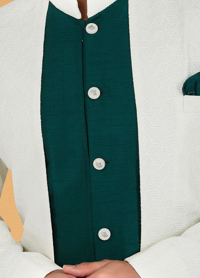 2 Pc Sea Green Cotton Kurta And Pajama Set - Indian Silk House Agencies
