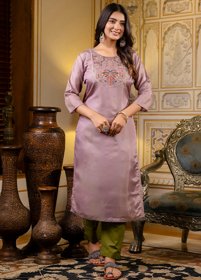 Lavender Readymade Silk Kurti