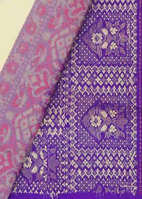 Cream Handloom Bomkai Pure Silk Saree With Blouse Piece