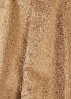 Cream Handloom Katan Pure Silk Saree With Blouse Piece