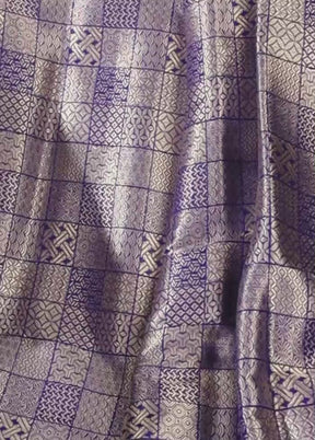 Blue Handloom Katan Pure Silk Saree With Blouse Piece