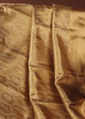 Golden Handloom Kanchipuram Pure Silk Saree With Blouse Piece