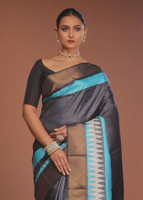 Multicolor Tussar Silk Saree With Blouse Piece