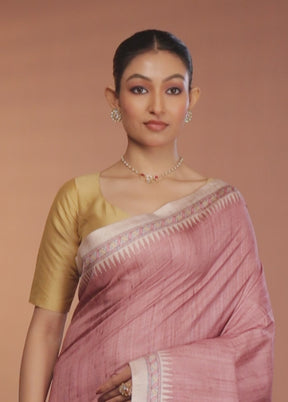 Cream Printed Silk Saree Without Blouse Piece