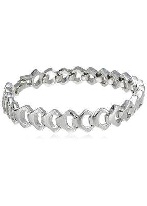 Estele White Stone Bangle Bracelet - Indian Silk House Agencies