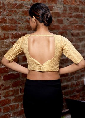 Golden Brocade Designer Blouse - Indian Silk House Agencies