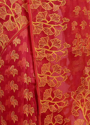 Pink Tant Jamdani Saree Without Blouse Piece - Indian Silk House Agencies