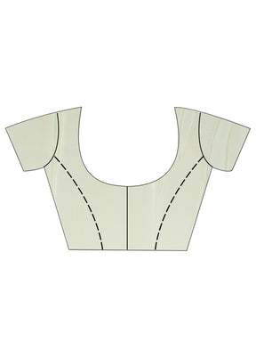 Green Pure Organza Saree With Blouse Piece - Indian Silk House Agencies