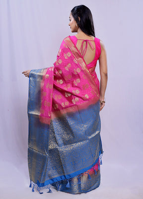 Multicolor Dupion Silk Saree With Blouse Piece - Indian Silk House Agencies
