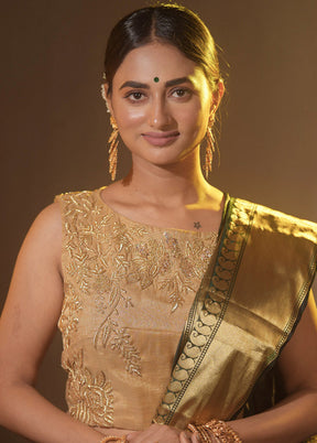 Golden Tissue Designer Blouse - Indian Silk House Agencies