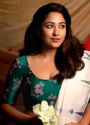 Green Silk Designer Blouse - Indian Silk House Agencies