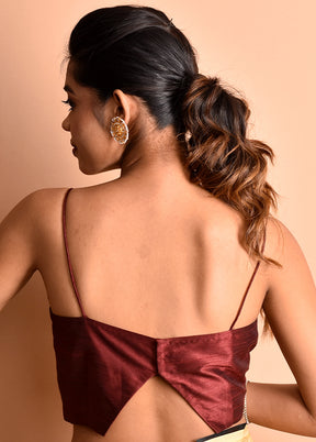 Maroon Silk Designer Blouse - Indian Silk House Agencies