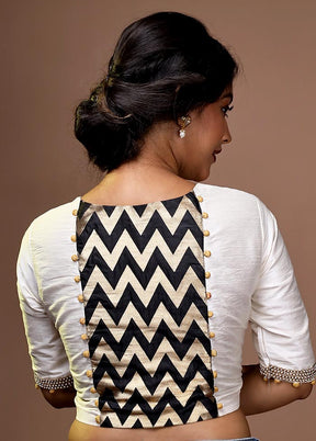 White Silk Designer Blouse - Indian Silk House Agencies