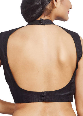 Black Silk Designer Blouse - Indian Silk House Agencies