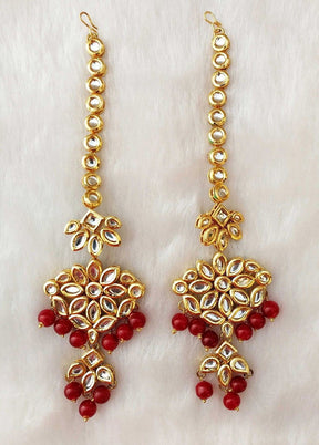 Designer Gold Plated Kundan Earrings - Indian Silk House Agencies