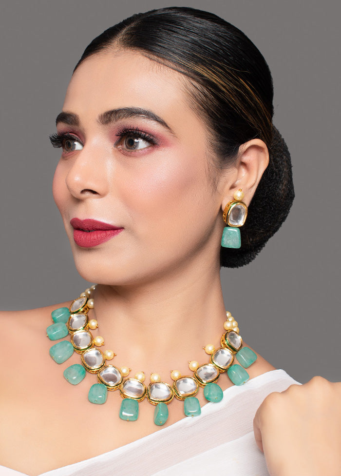 Handcrafted Kundan Necklace Set - Indian Silk House Agencies