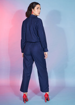 2 Pc Navy Blue Readymade Viscose Kurti Set - Indian Silk House Agencies
