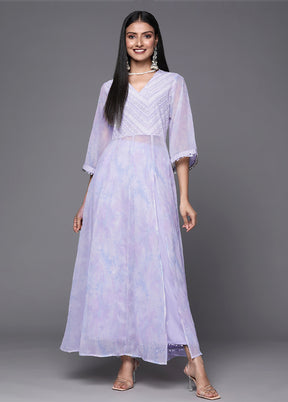 2 Pc Blue Readymade Silk Kurti Set - Indian Silk House Agencies