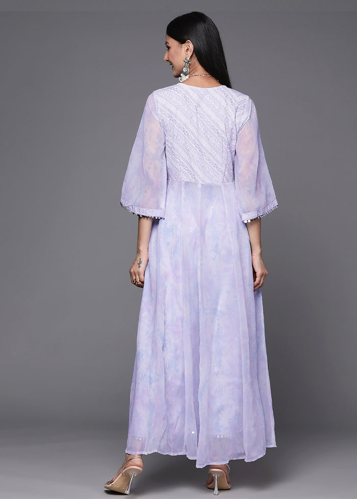 2 Pc Blue Readymade Silk Kurti Set - Indian Silk House Agencies