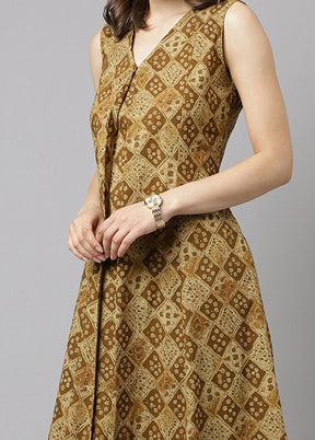 2 Pc Mehendi Readymade Cotton Kurti Set - Indian Silk House Agencies