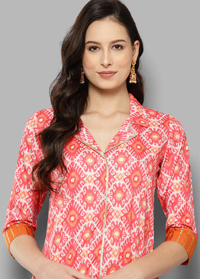 2 Pc Coral Silk Kurti Set - Indian Silk House Agencies