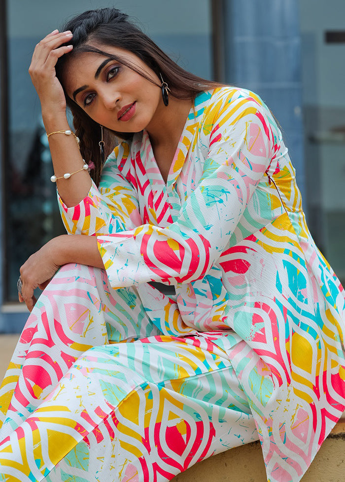 2 Pc Multicolor Readymade Cotton Coord Set - Indian Silk House Agencies