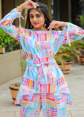 2 Pc Multicolor Readymade Cotton Coord Set - Indian Silk House Agencies