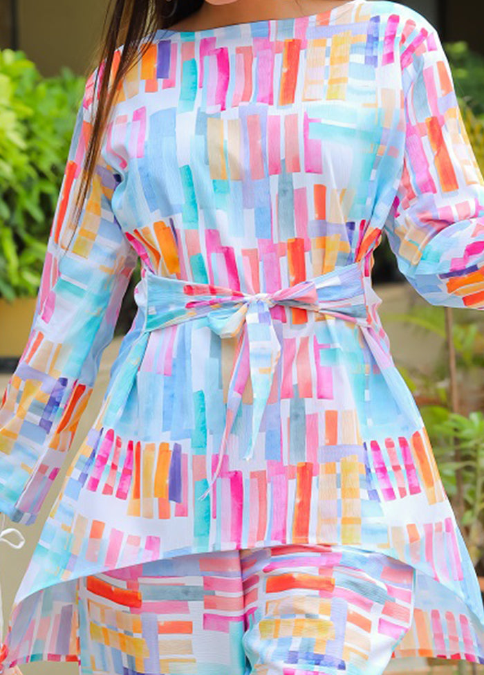 2 Pc Multicolor Readymade Cotton Coord Set - Indian Silk House Agencies