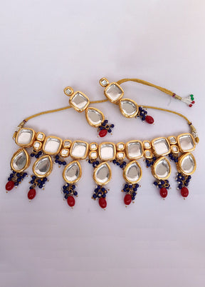 Kundan Studded Red Jewellery Set - Indian Silk House Agencies
