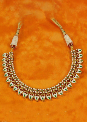 Hand Crafted Base Metal Alloy Gold Plated Kundan Stone Studded Jewellery Sets - Indian Silk House Agencies