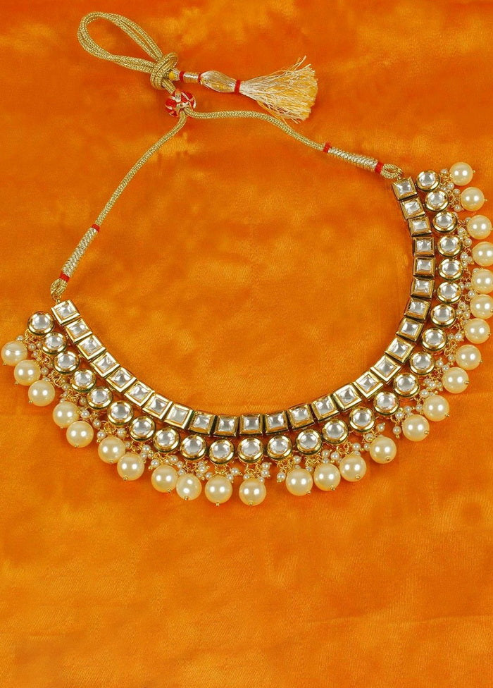 Hand Crafted Base Metal Alloy Gold Plated Kundan Stone Studded Jewellery Sets - Indian Silk House Agencies