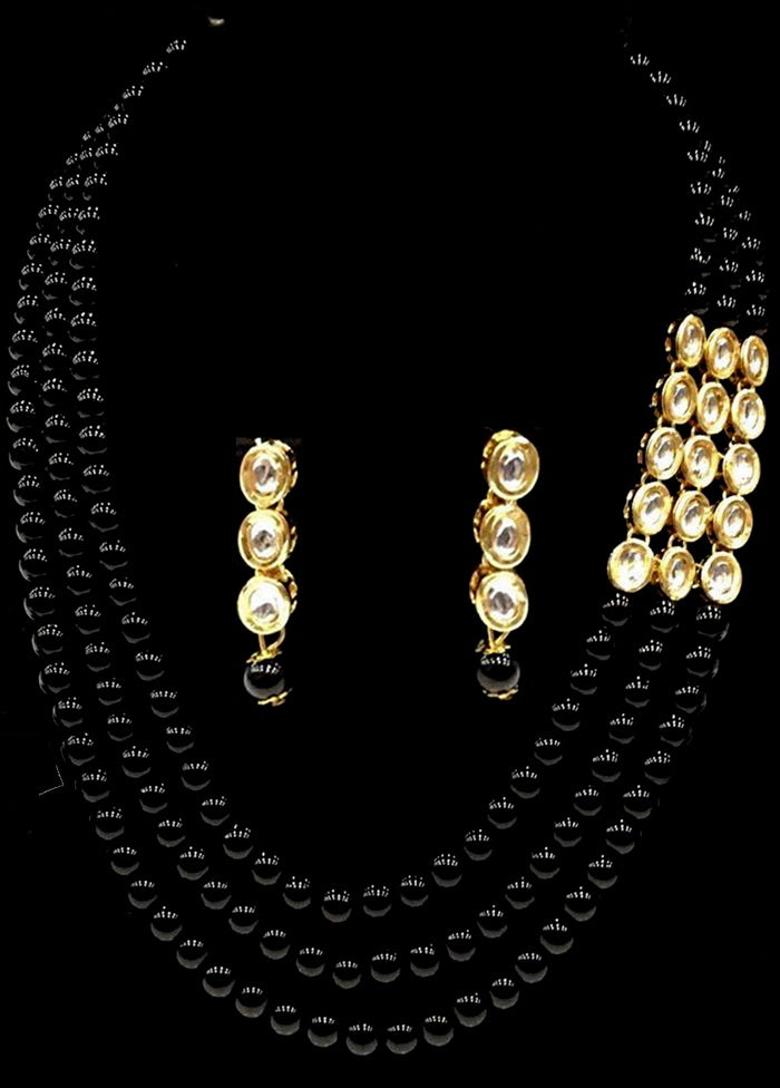 Hand Crafted Base Metal Alloy Gold Plated Kundan Stone Studded Jewellery Sets - Indian Silk House Agencies