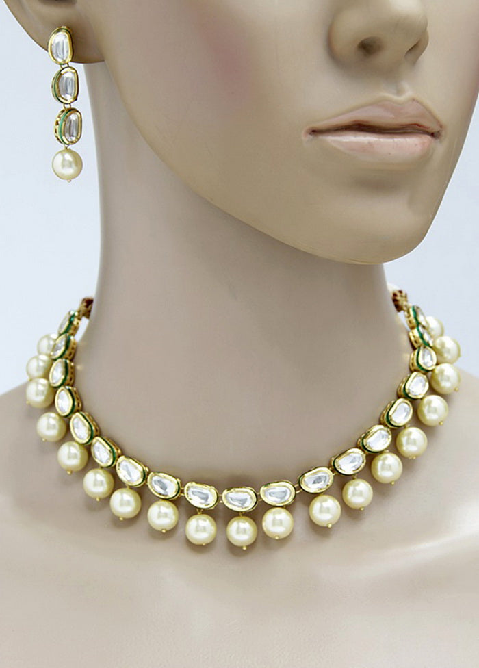 Hand Crafted Base Metal Alloy Gold Plated Kundan Stone Studded Jewellery Sets - Indian Silk House Agencies