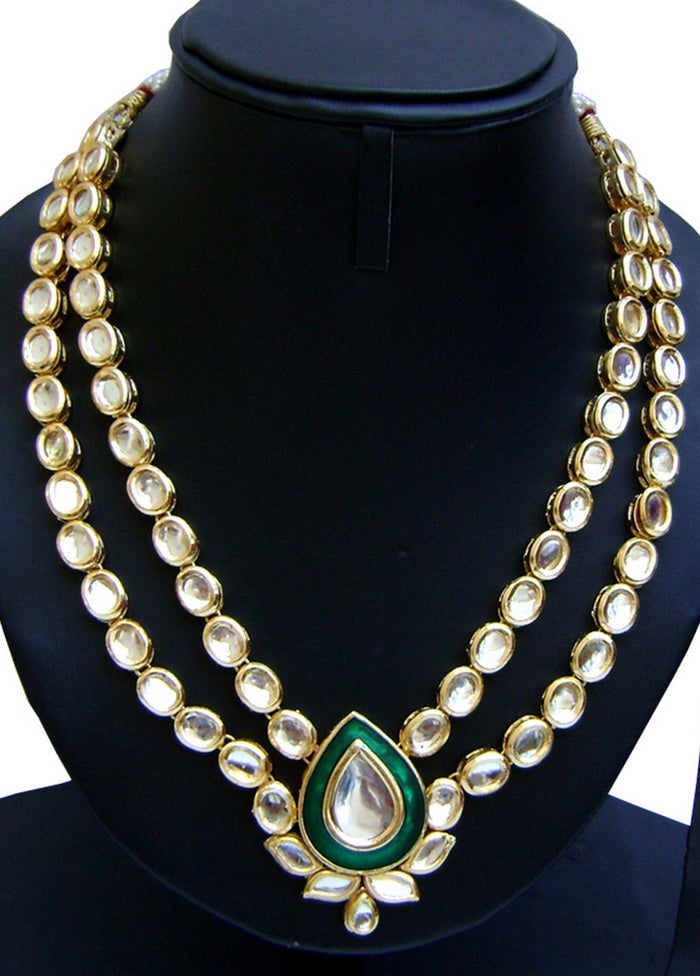 Hand Crafted Base Metal Alloy Gold Plated Kundan Stone Studded Jewellery Sets - Indian Silk House Agencies