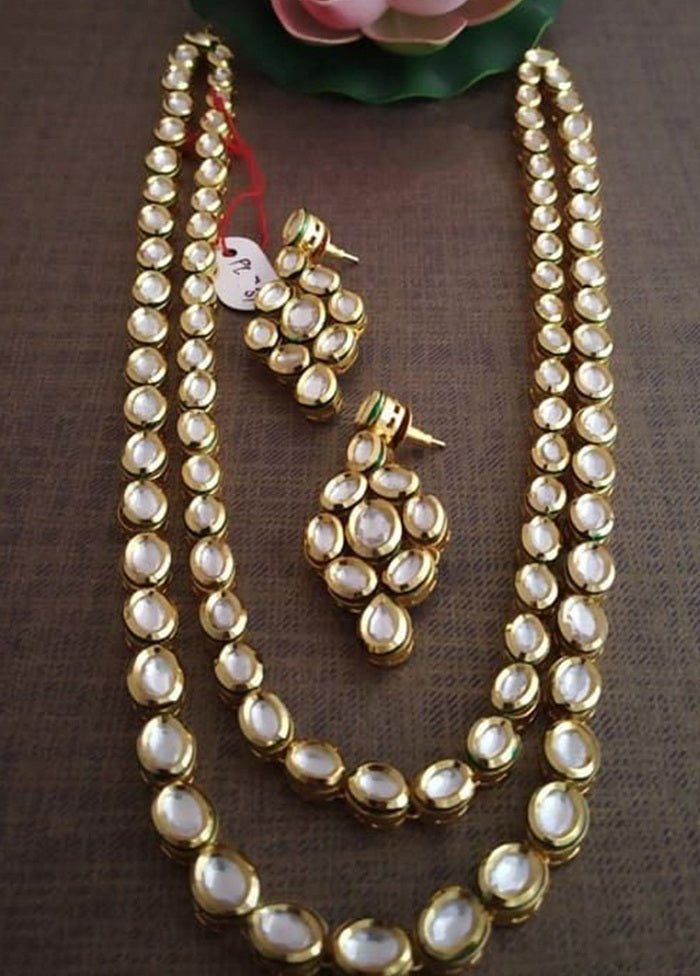 Hand Crafted Base Metal Alloy Gold Plated Kundan Stone Studded Jewellery Sets - Indian Silk House Agencies