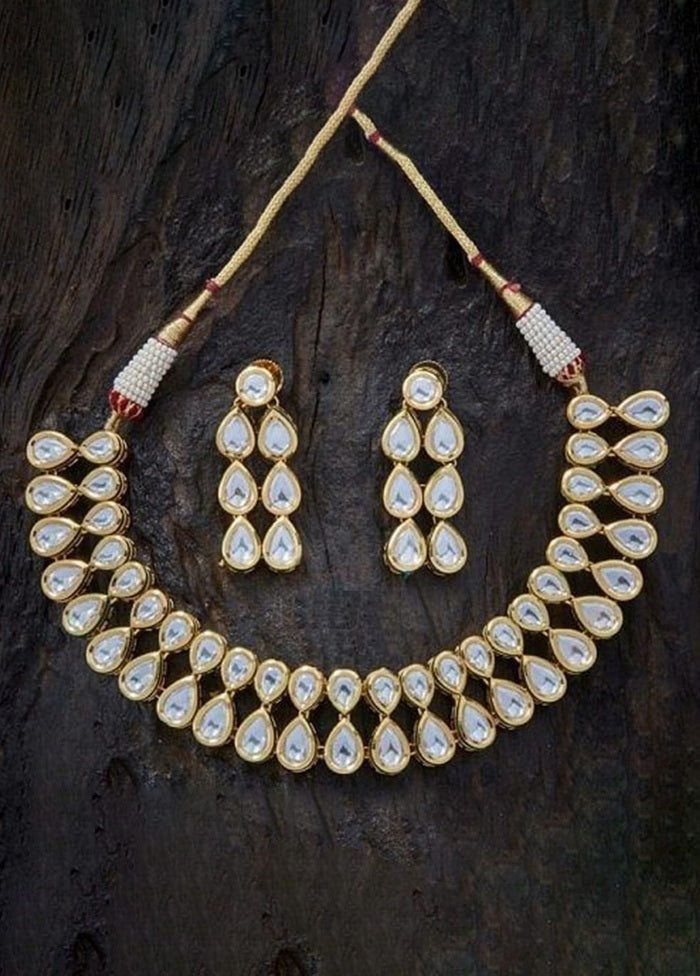Hand Crafted Base Metal Alloy Gold Plated Kundan Stone Studded Jewellery Sets - Indian Silk House Agencies