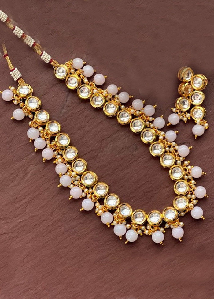 Hand Crafted Base Metal Alloy Gold Plated Kundan Stone Studded Jewellery Sets - Indian Silk House Agencies