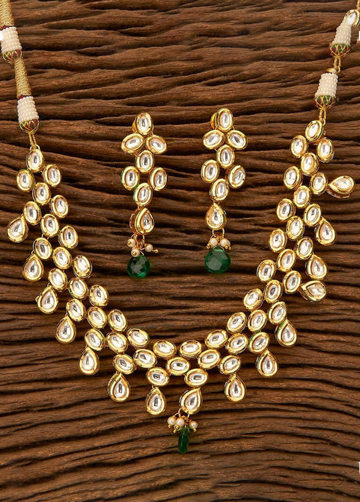 Hand Crafted Base Metal Alloy Gold Plated Kundan Stone Studded Jewellery Sets - Indian Silk House Agencies