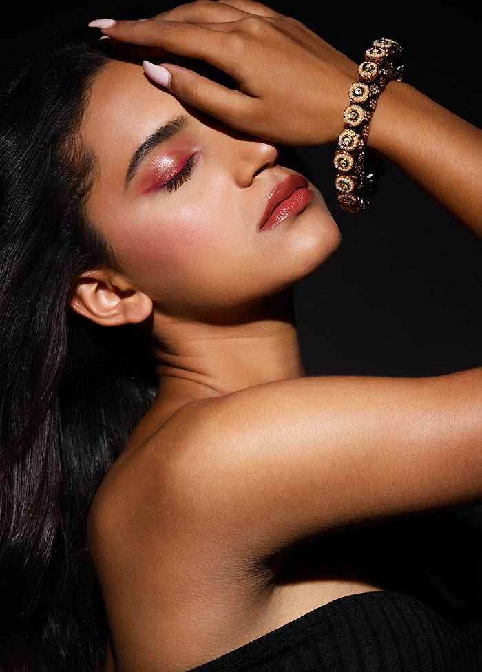 Silver Stone Work Alloy Kada - Indian Silk House Agencies