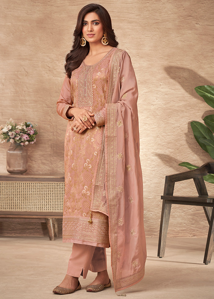 3 Pc Multicolor Silk Suit Set - Indian Silk House Agencies