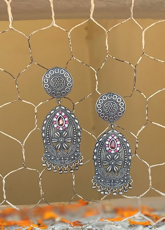 Tribal Silve Tone Drop Earrings - Indian Silk House Agencies